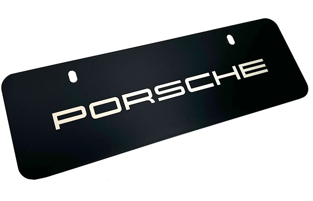 Euro Front Plate with PORSCHE Logo : Suncoast Porsche Parts & Accessories